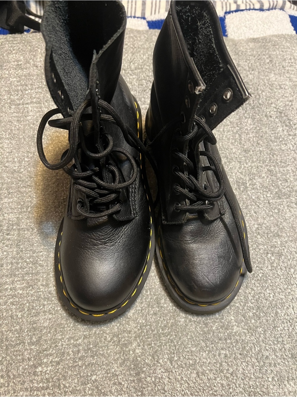 Dr Martens Black Lace-Up Combat Boots
